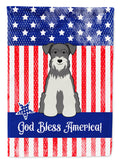 Patriotic USA Miniature Schnauzer Salt and Pepper Garden Flag Mailbox Decorative Yard Banner Outside Patio Artwork for Flower Beds, Garden Size, Multicolor