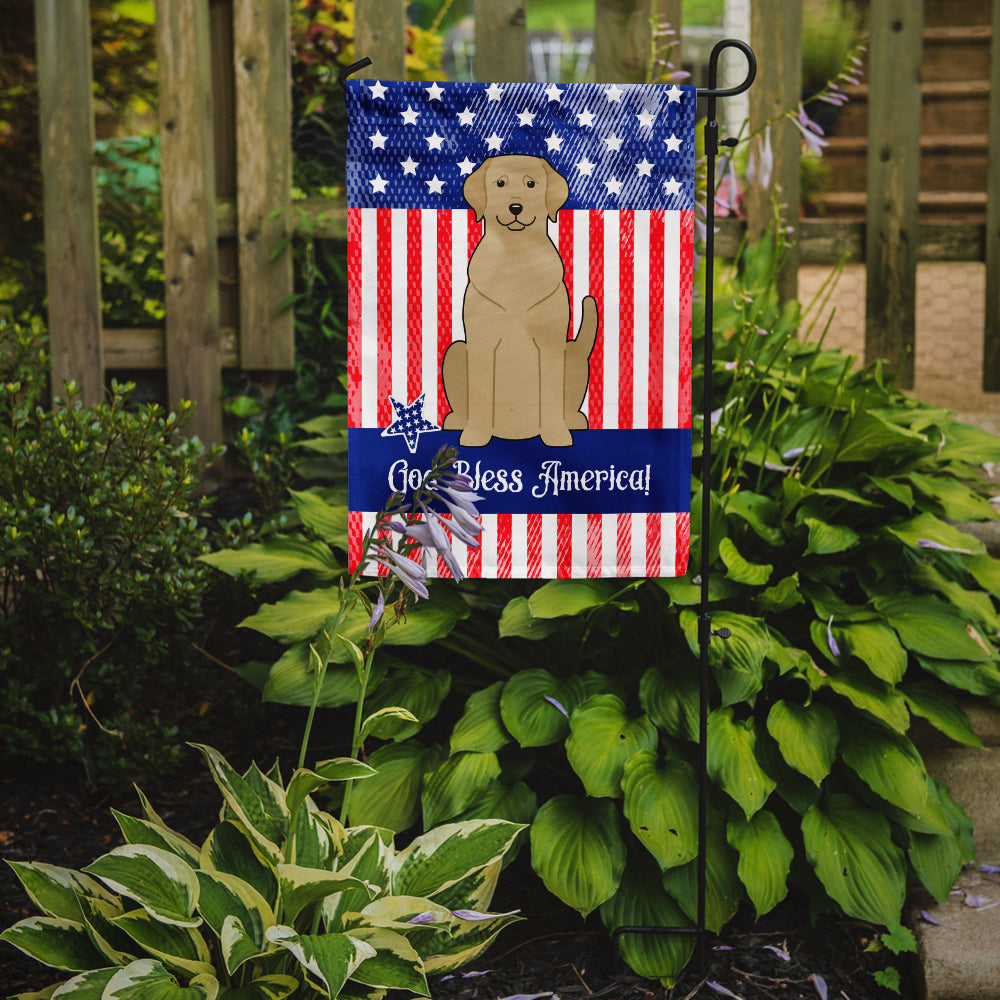 Patriotic USA Yellow Labrador Garden Flag Mailbox Decorative Yard Banner Outside Patio Artwork for Flower Beds, Garden Size, Multicolor