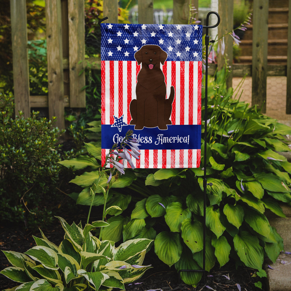 Patriotic USA Chocolate Labrador Garden Flag Mailbox Decorative Yard Banner Outside Patio Artwork for Flower Beds, Garden Size, Multicolor