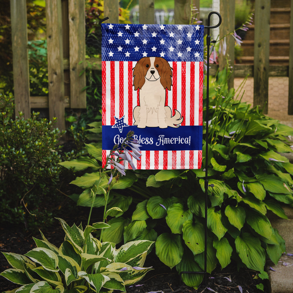 Patriotic USA Cavalier Spaniel Garden Flag Mailbox Decorative Yard Banner Outside Patio Artwork for Flower Beds, Garden Size, Multicolor