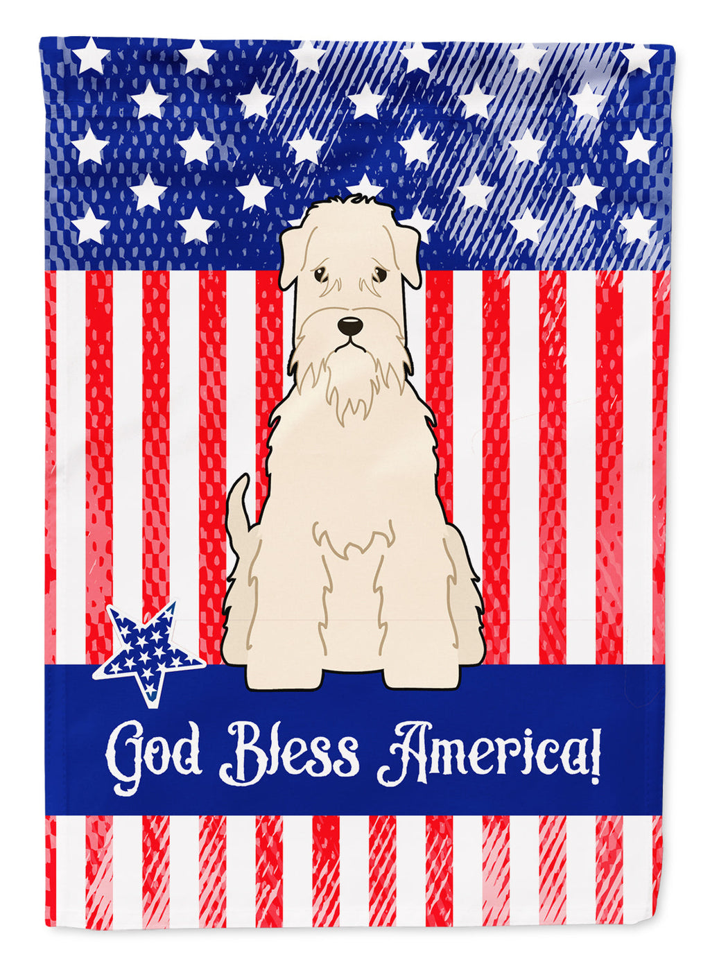 Patriotic USA Soft Coated Wheaten Terrier Garden Flag Mailbox Decorative Yard Banner Outside Patio Artwork for Flower Beds, Garden Size, Multicolor