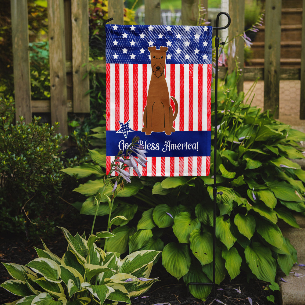Patriotic USA Irish Terrier Garden Flag Mailbox Decorative Yard Banner Outside Patio Artwork for Flower Beds, Garden Size, Multicolor