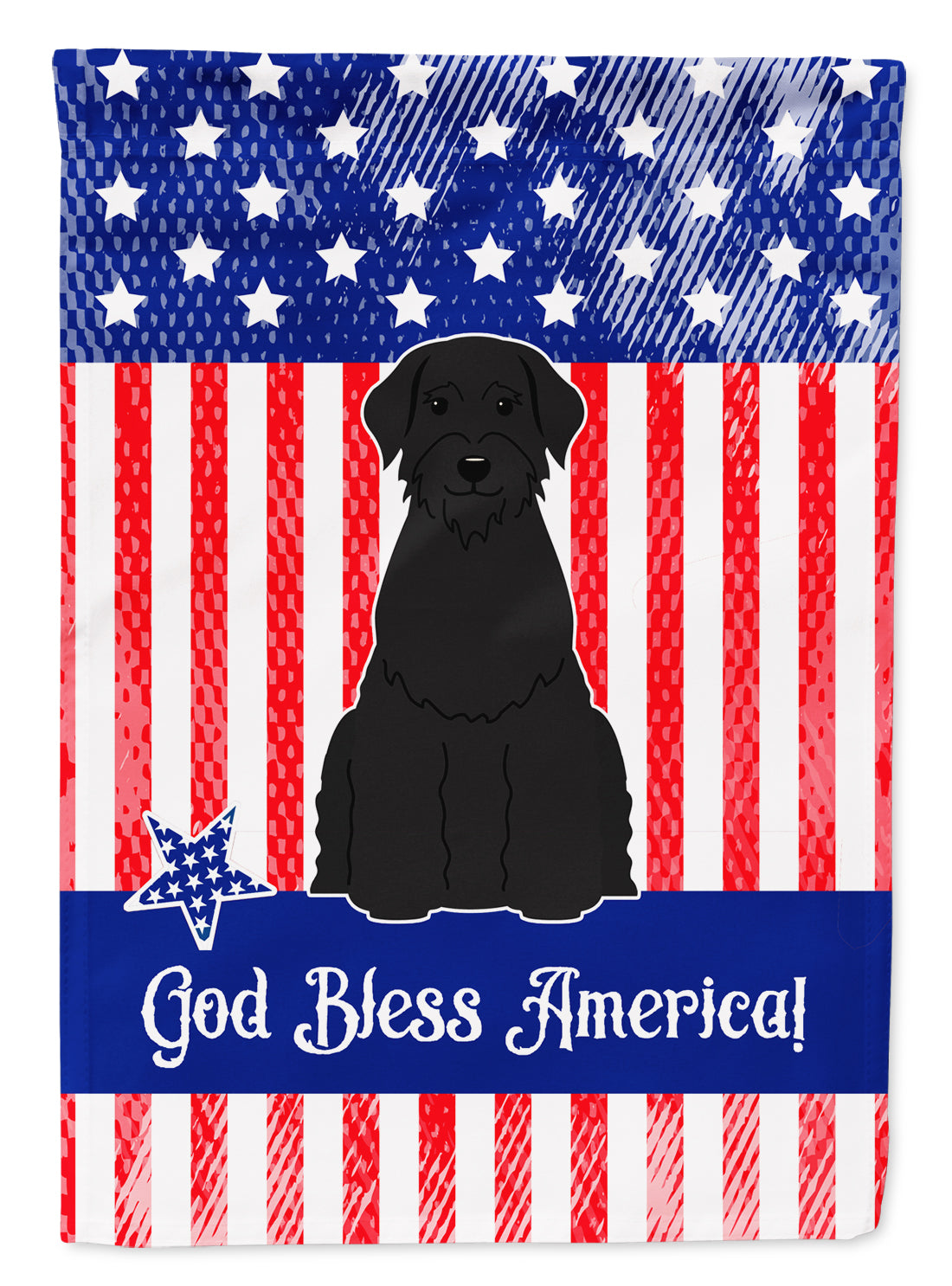 Patriotic USA Giant Schnauzer Garden Flag Mailbox Decorative Yard Banner Outside Patio Artwork for Flower Beds, Garden Size, Multicolor