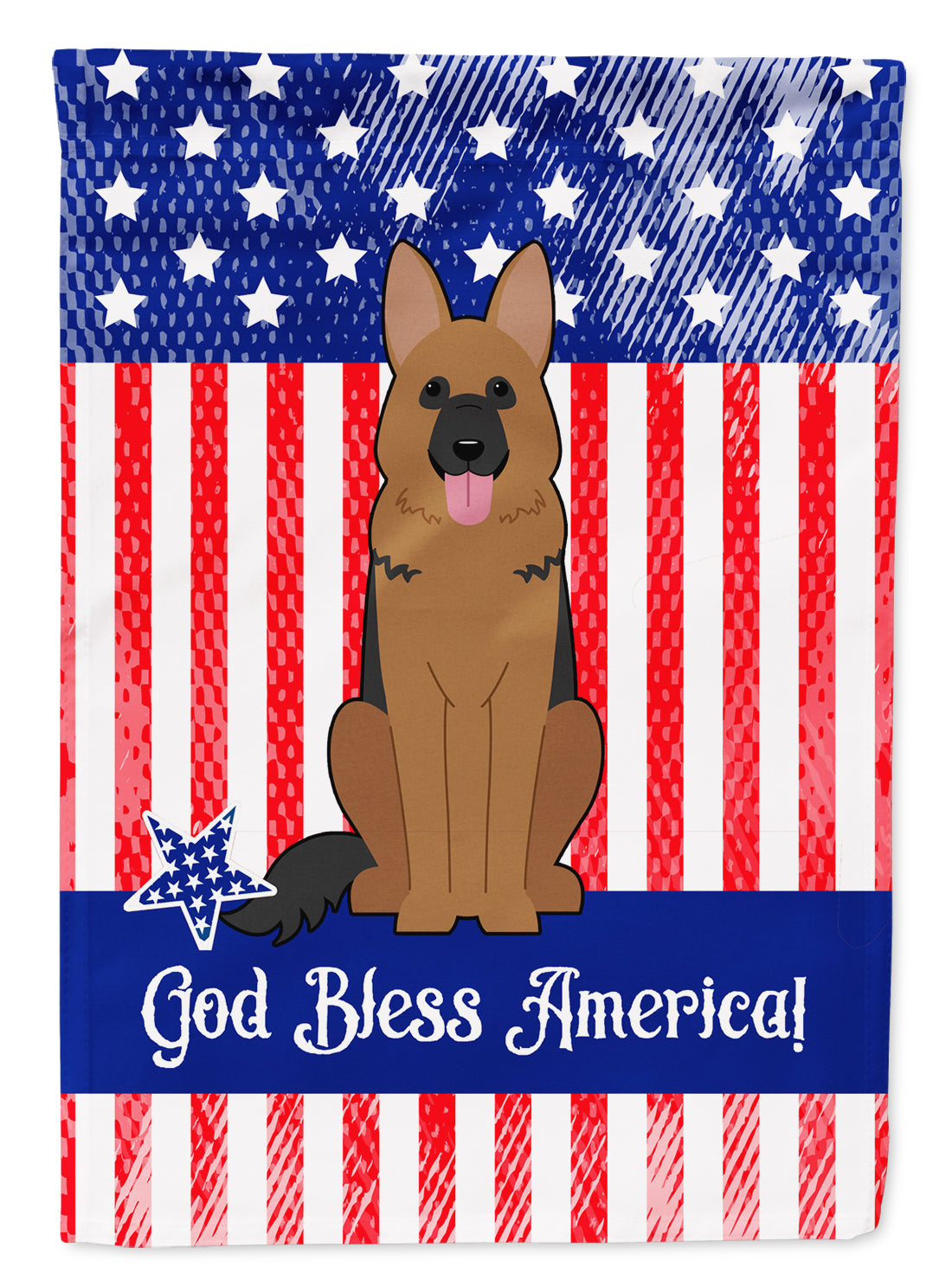 Patriotic USA German Shepherd Garden Flag Mailbox Decorative Yard Banner Outside Patio Artwork for Flower Beds, Garden Size, Multicolor