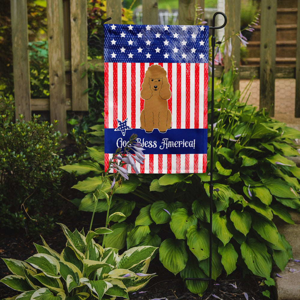 Patriotic USA Poodle Tan Garden Flag Mailbox Decorative Yard Banner Outside Patio Artwork for Flower Beds, Garden Size, Multicolor