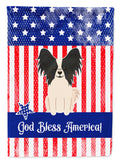 Patriotic USA Papillon Black White Garden Flag Mailbox Decorative Yard Banner Outside Patio Artwork for Flower Beds, Garden Size, Multicolor