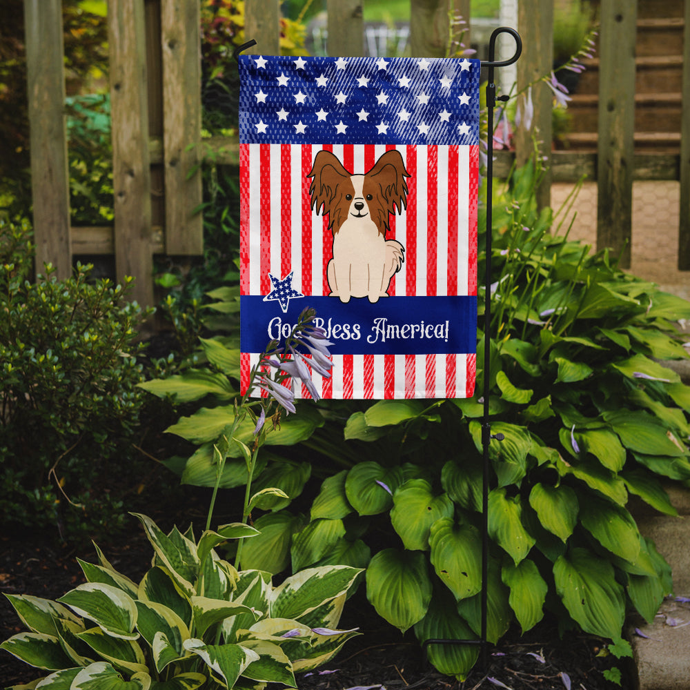 Patriotic USA Papillon Red White Garden Flag Mailbox Decorative Yard Banner Outside Patio Artwork for Flower Beds, Garden Size, Multicolor