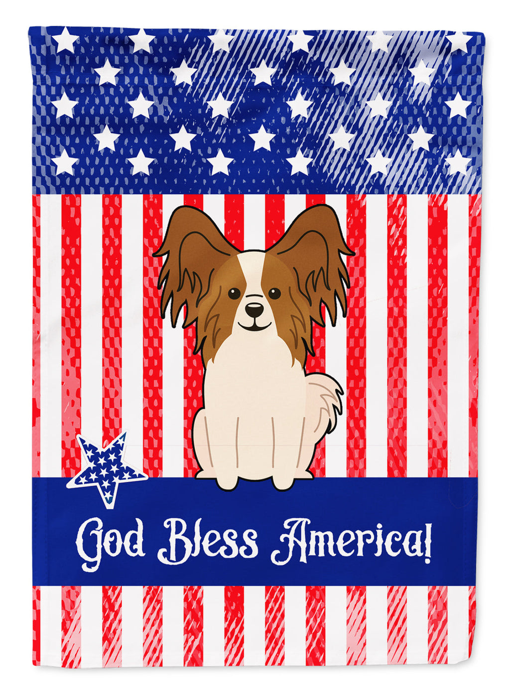 Patriotic USA Papillon Red White Garden Flag Mailbox Decorative Yard Banner Outside Patio Artwork for Flower Beds, Garden Size, Multicolor