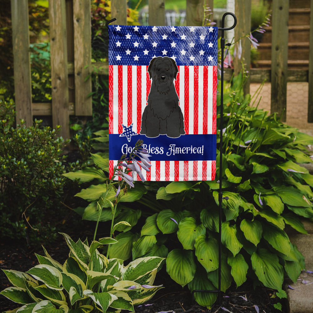 Patriotic USA Briard Black Garden Flag Mailbox Decorative Yard Banner Outside Patio Artwork for Flower Beds, Garden Size, Multicolor