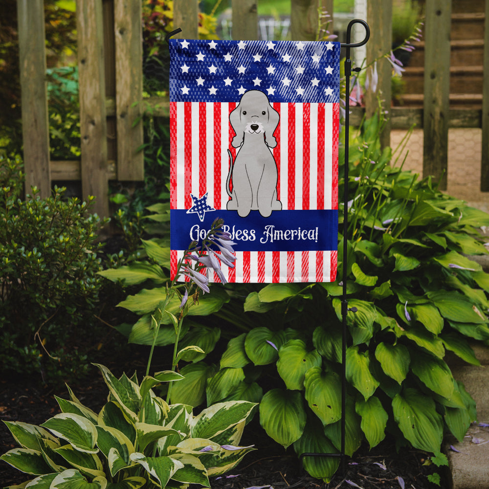 Patriotic USA Bedlington Terrier Blue Garden Flag Mailbox Decorative Yard Banner Outside Patio Artwork for Flower Beds, Garden Size, Multicolor