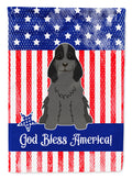 Patriotic USA Cocker Spaniel Black Garden Flag Mailbox Decorative Yard Banner Outside Patio Artwork for Flower Beds, Garden Size, Multicolor