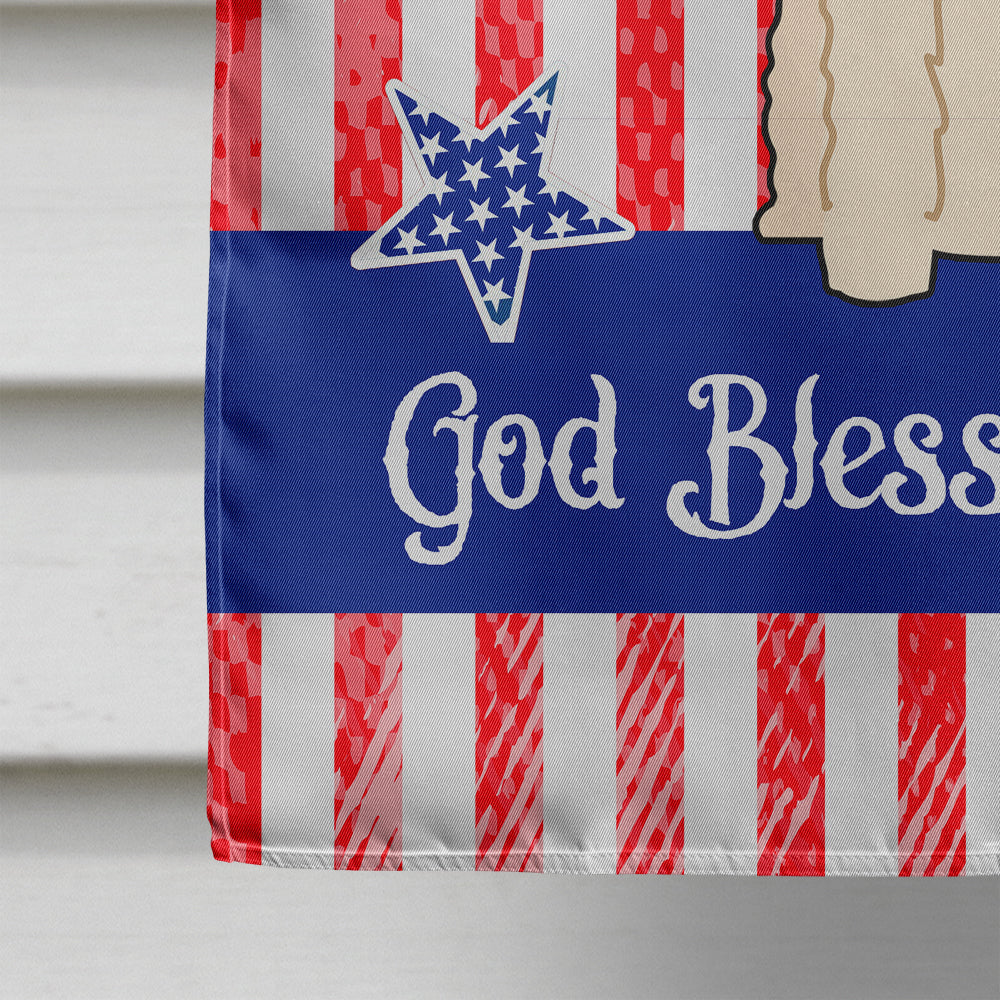 Patriotic USA Wire Fox Terrier House Flag 28x40 Porch Sleeve Pole Decorative Outside Yard Banner Artwork Wall Hanging, Polyester