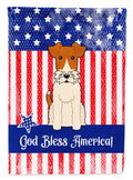 Patriotic USA Wire Fox Terrier Garden Flag Mailbox Decorative Yard Banner Outside Patio Artwork for Flower Beds, Garden Size, Multicolor