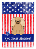 Patriotic USA Pekingese Fawn Sable Garden Flag Mailbox Decorative Yard Banner Outside Patio Artwork for Flower Beds, Garden Size, Multicolor