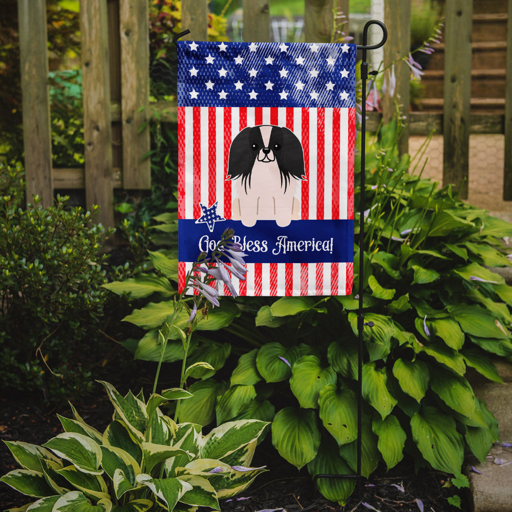 Patriotic USA Pekingese Black White Garden Flag Mailbox Decorative Yard Banner Outside Patio Artwork for Flower Beds, Garden Size, Multicolor