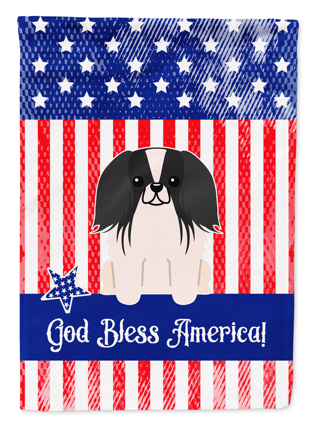 Patriotic USA Pekingese Black White Garden Flag Mailbox Decorative Yard Banner Outside Patio Artwork for Flower Beds, Garden Size, Multicolor