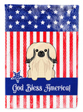 Patriotic USA Pekingese Cream Garden Flag Mailbox Decorative Yard Banner Outside Patio Artwork for Flower Beds, Garden Size, Multicolor