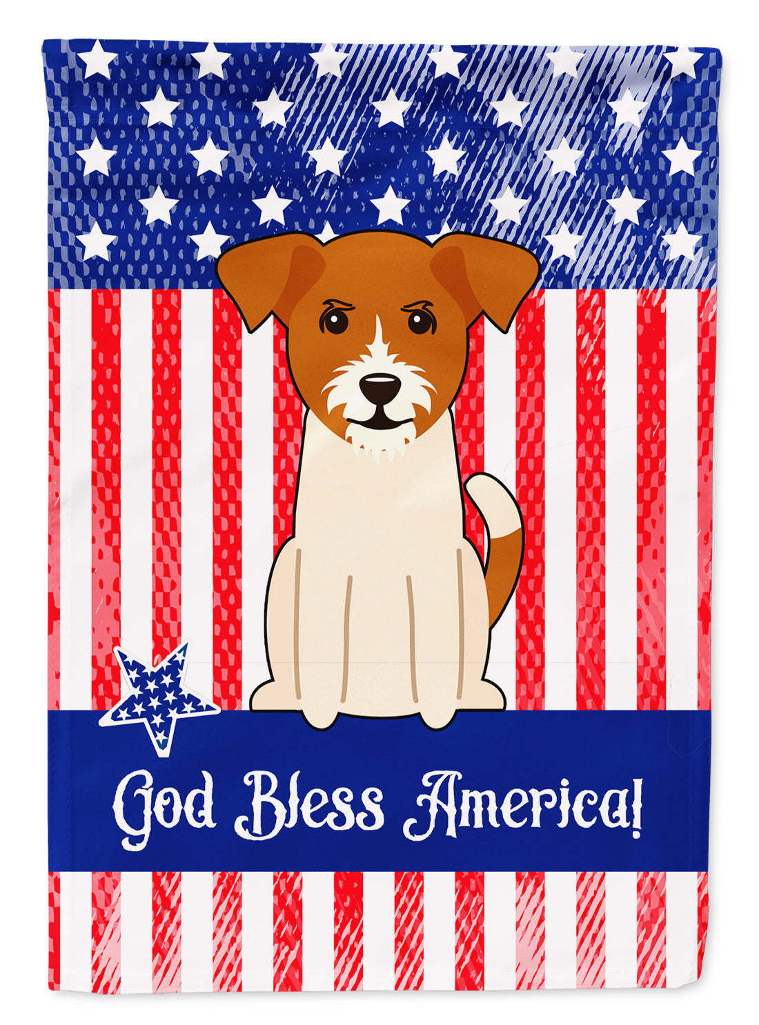 Patriotic USA Jack Russell Terrier Garden Flag Mailbox Decorative Yard Banner Outside Patio Artwork for Flower Beds, Garden Size, Multicolor