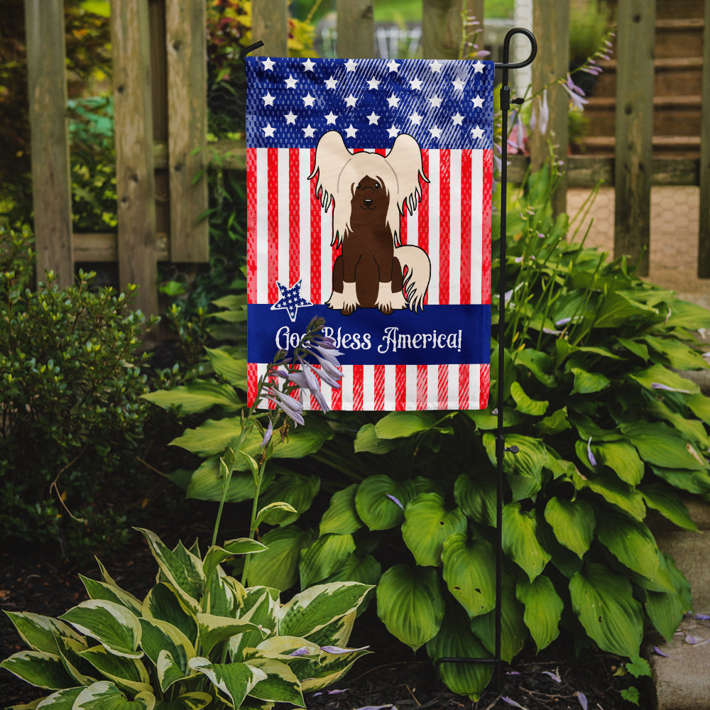 Patriotic USA Chinese Crested Cream Garden Flag Mailbox Decorative Yard Banner Outside Patio Artwork for Flower Beds, Garden Size, Multicolor