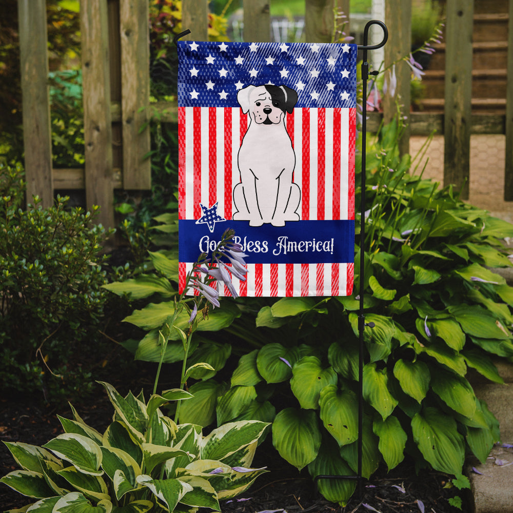 Patriotic USA White Boxer Cooper Garden Flag Mailbox Decorative Yard Banner Outside Patio Artwork for Flower Beds, Garden Size, Multicolor