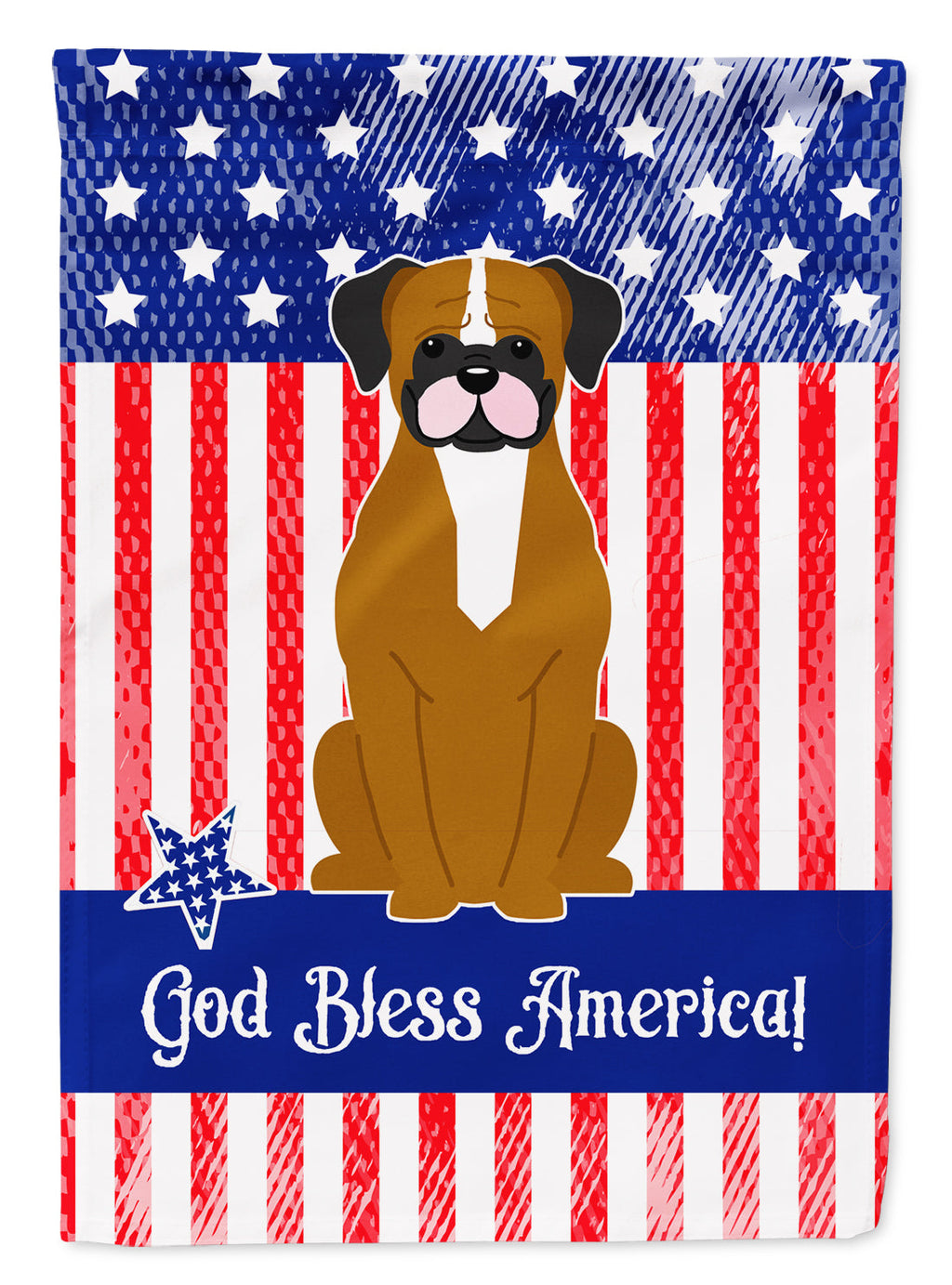 Patriotic USA Flashy Fawn Boxer Garden Flag Mailbox Decorative Yard Banner Outside Patio Artwork for Flower Beds, Garden Size, Multicolor