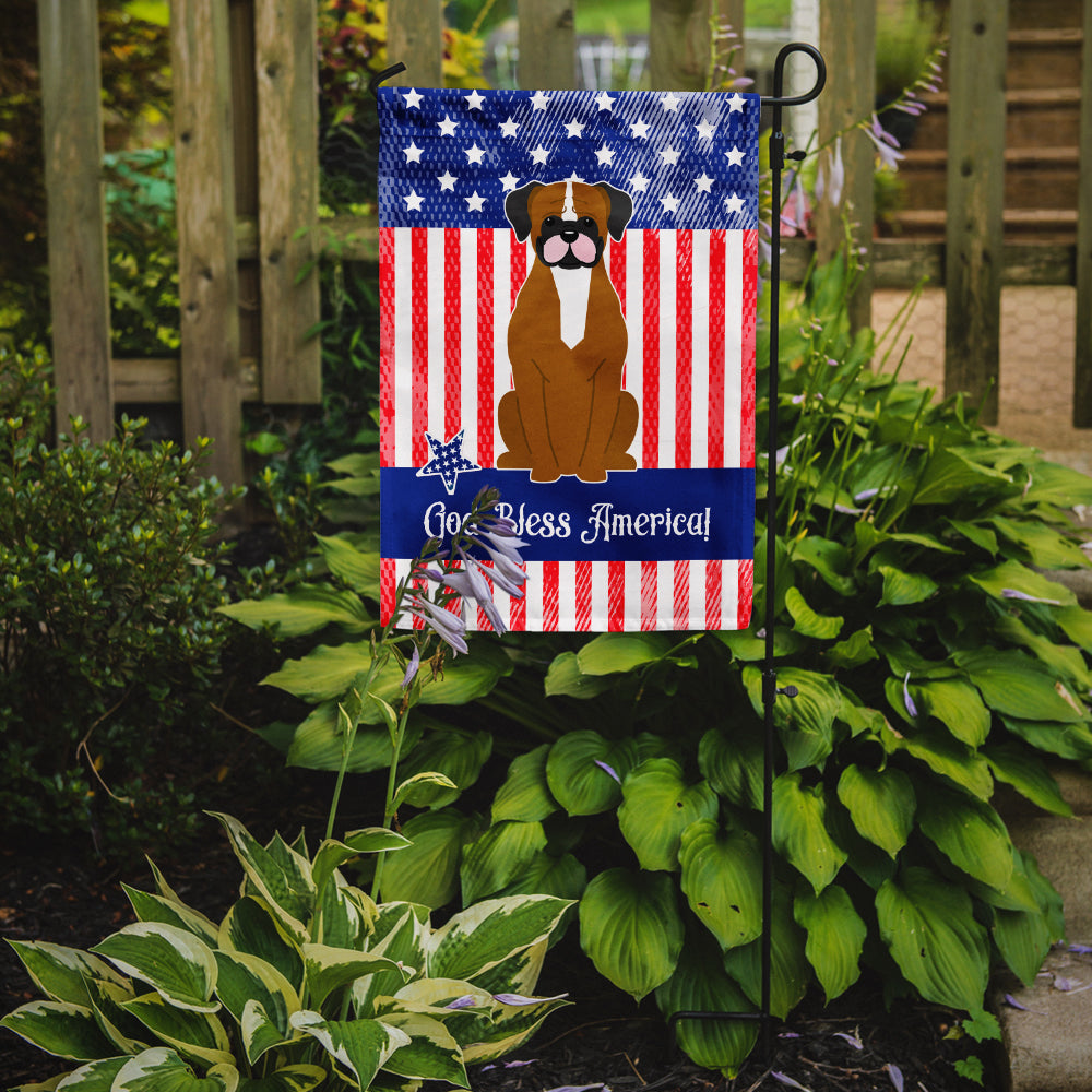 Patriotic USA Flashy Fawn Boxer Garden Flag Mailbox Decorative Yard Banner Outside Patio Artwork for Flower Beds, Garden Size, Multicolor