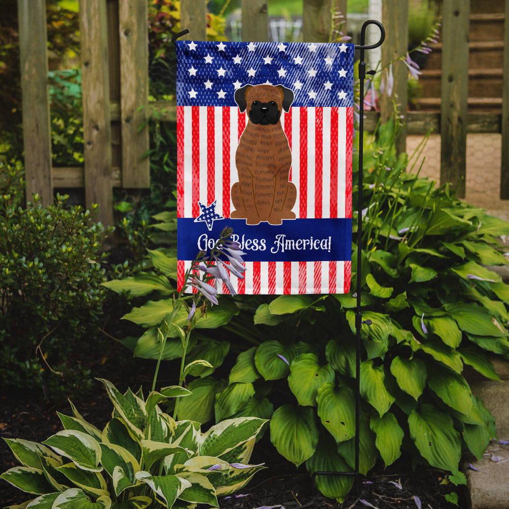 Patriotic USA Brindle Boxer Garden Flag Mailbox Decorative Yard Banner Outside Patio Artwork for Flower Beds, Garden Size, Multicolor