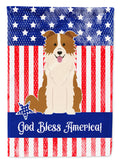 Patriotic USA Border Collie Red White Garden Flag Mailbox Decorative Yard Banner Outside Patio Artwork for Flower Beds, Garden Size, Multicolor