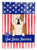 Patriotic USA English Bulldog Fawn White Garden Flag Mailbox Decorative Yard Banner Outside Patio Artwork for Flower Beds, Garden Size, Multicolor