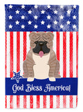 Patriotic USA English Bulldog Grey Brindle Garden Flag Mailbox Decorative Yard Banner Outside Patio Artwork for Flower Beds, Garden Size, Multicolor