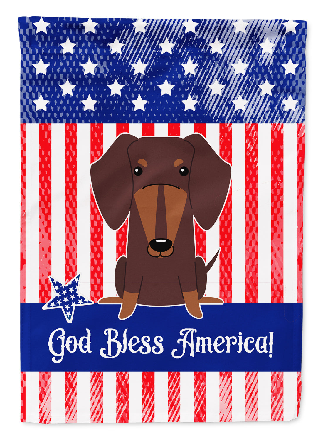 Patriotic USA Dachshund Chocolate Garden Flag Mailbox Decorative Yard Banner Outside Patio Artwork for Flower Beds, Garden Size, Multicolor