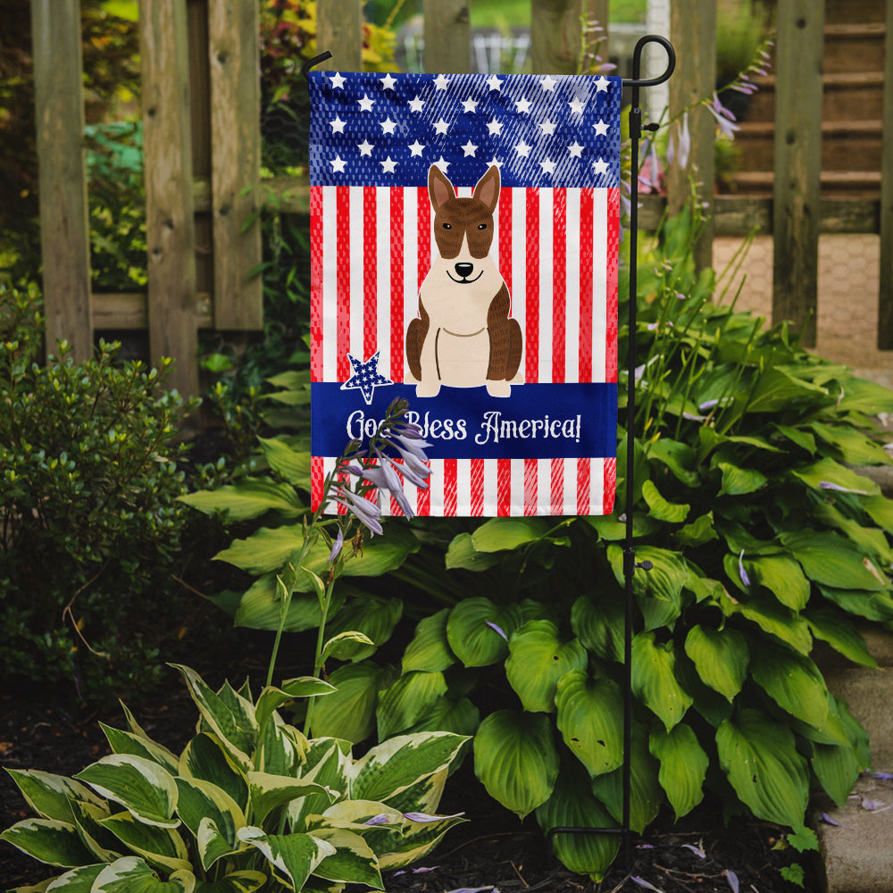 Patriotic USA Bull Terrier Brindle Garden Flag Mailbox Decorative Yard Banner Outside Patio Artwork for Flower Beds, Garden Size, Multicolor