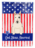 Patriotic USA Bull Terrier White Garden Flag Mailbox Decorative Yard Banner Outside Patio Artwork for Flower Beds, Garden Size, Multicolor