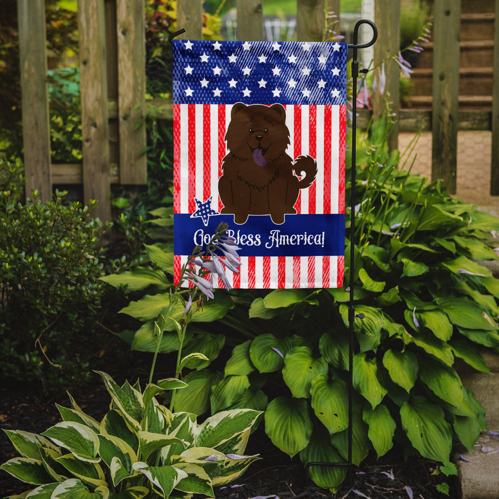 Patriotic USA Chow Chow Chocolate Garden Flag Mailbox Decorative Yard Banner Outside Patio Artwork for Flower Beds, Garden Size, Multicolor