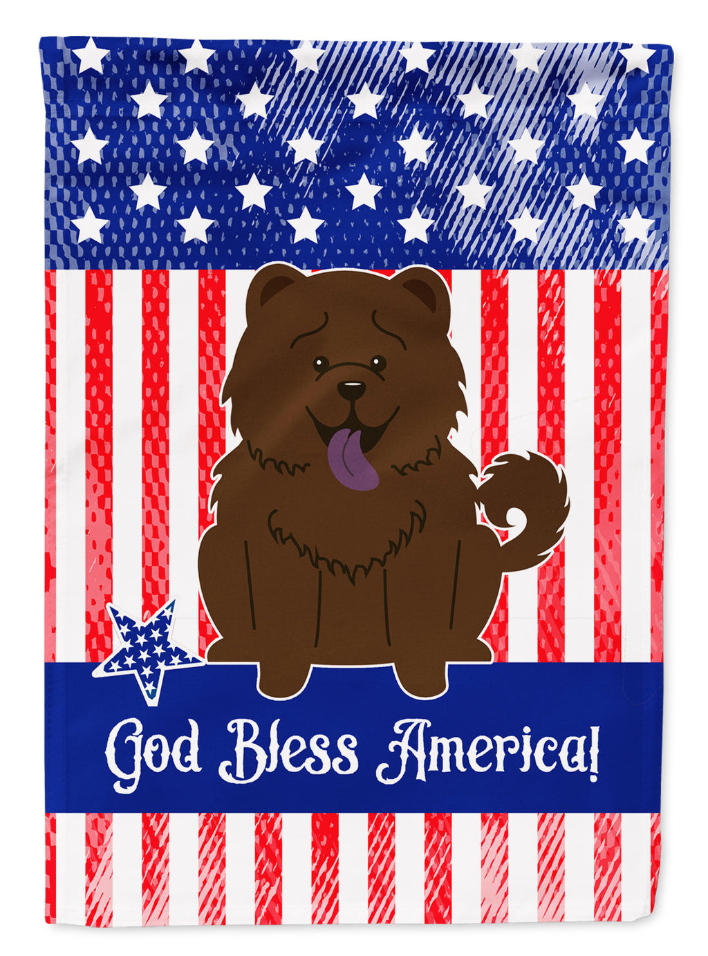 Patriotic USA Chow Chow Chocolate Garden Flag Mailbox Decorative Yard Banner Outside Patio Artwork for Flower Beds, Garden Size, Multicolor
