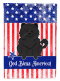 Patriotic USA Chow Chow Black Garden Flag Mailbox Decorative Yard Banner Outside Patio Artwork for Flower Beds, Garden Size, Multicolor