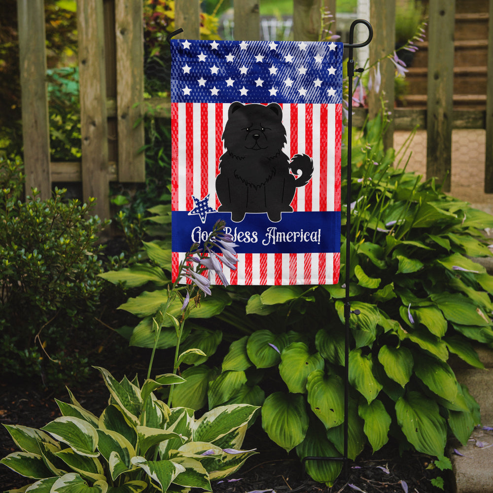 Patriotic USA Chow Chow Black Garden Flag Mailbox Decorative Yard Banner Outside Patio Artwork for Flower Beds, Garden Size, Multicolor