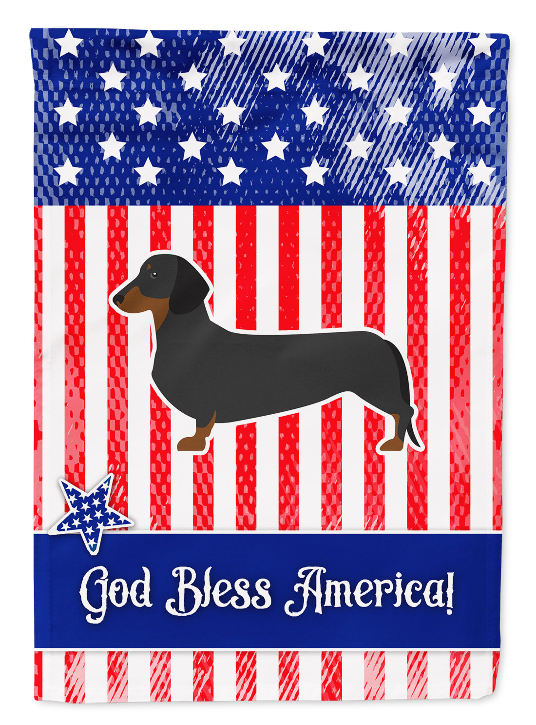 USA Patriotic Dachshund Garden Flag Mailbox Decorative Yard Banner Outside Patio Artwork for Flower Beds, Garden Size, Multicolor