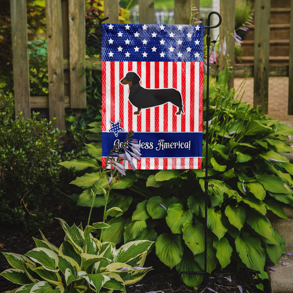 USA Patriotic Dachshund Garden Flag Mailbox Decorative Yard Banner Outside Patio Artwork for Flower Beds, Garden Size, Multicolor