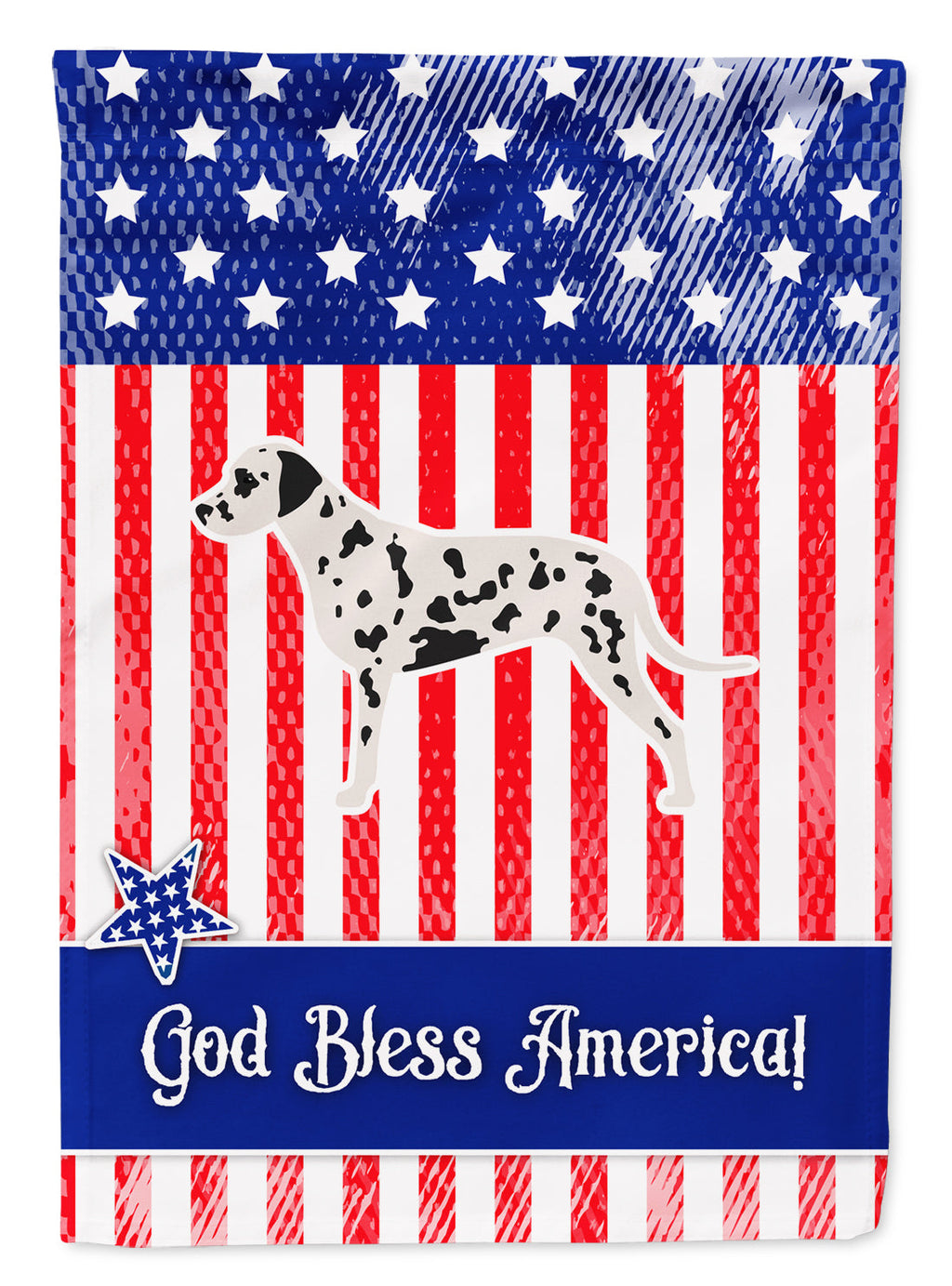 USA Patriotic Dalmatian Garden Flag Mailbox Decorative Yard Banner Outside Patio Artwork for Flower Beds, Garden Size, Multicolor