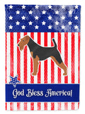 USA Patriotic Welsh Terrier Garden Flag Mailbox Decorative Yard Banner Outside Patio Artwork for Flower Beds, Garden Size, Multicolor