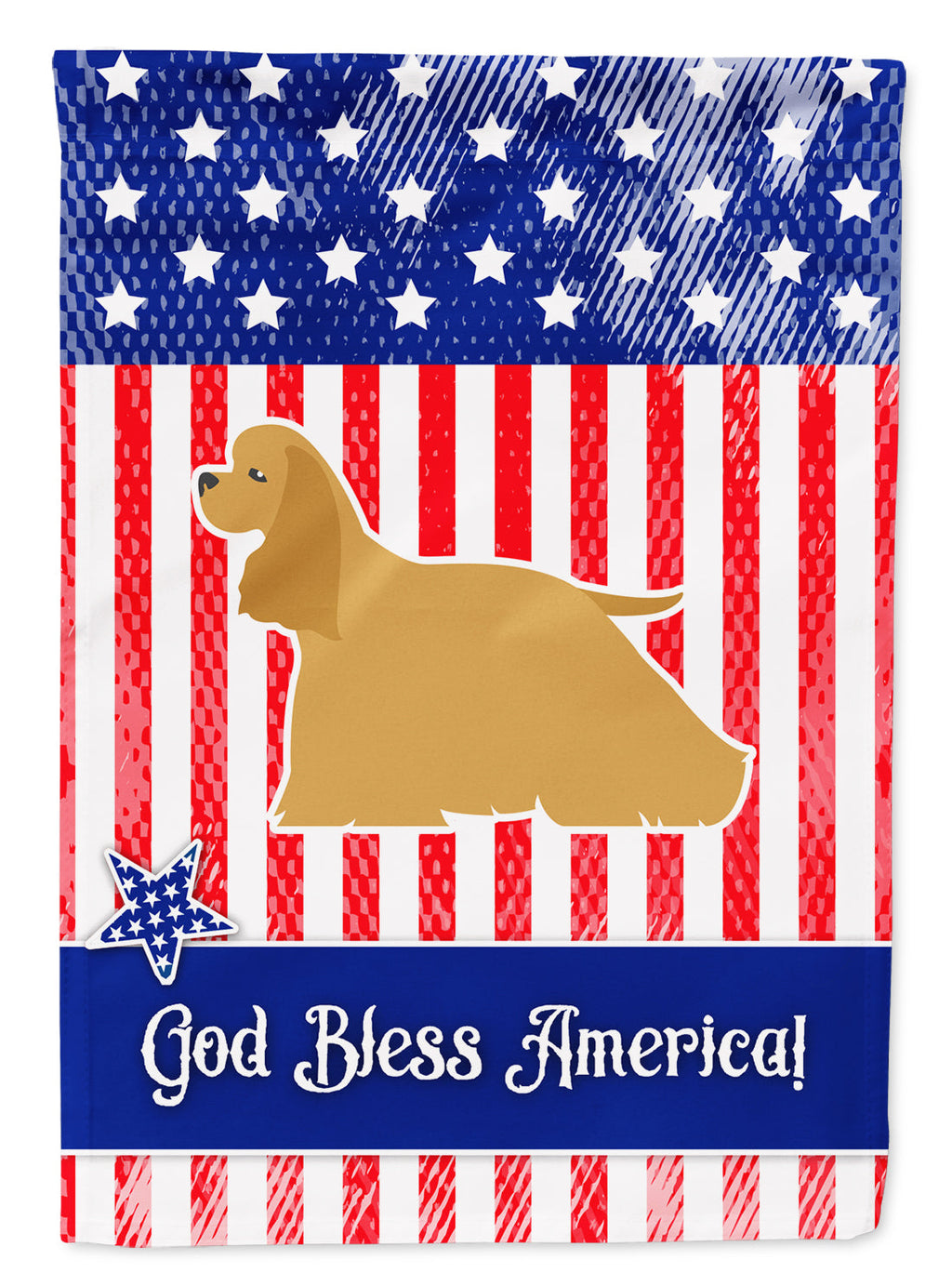 USA Patriotic Cocker Spaniel Garden Flag Mailbox Decorative Yard Banner Outside Patio Artwork for Flower Beds, Garden Size, Multicolor