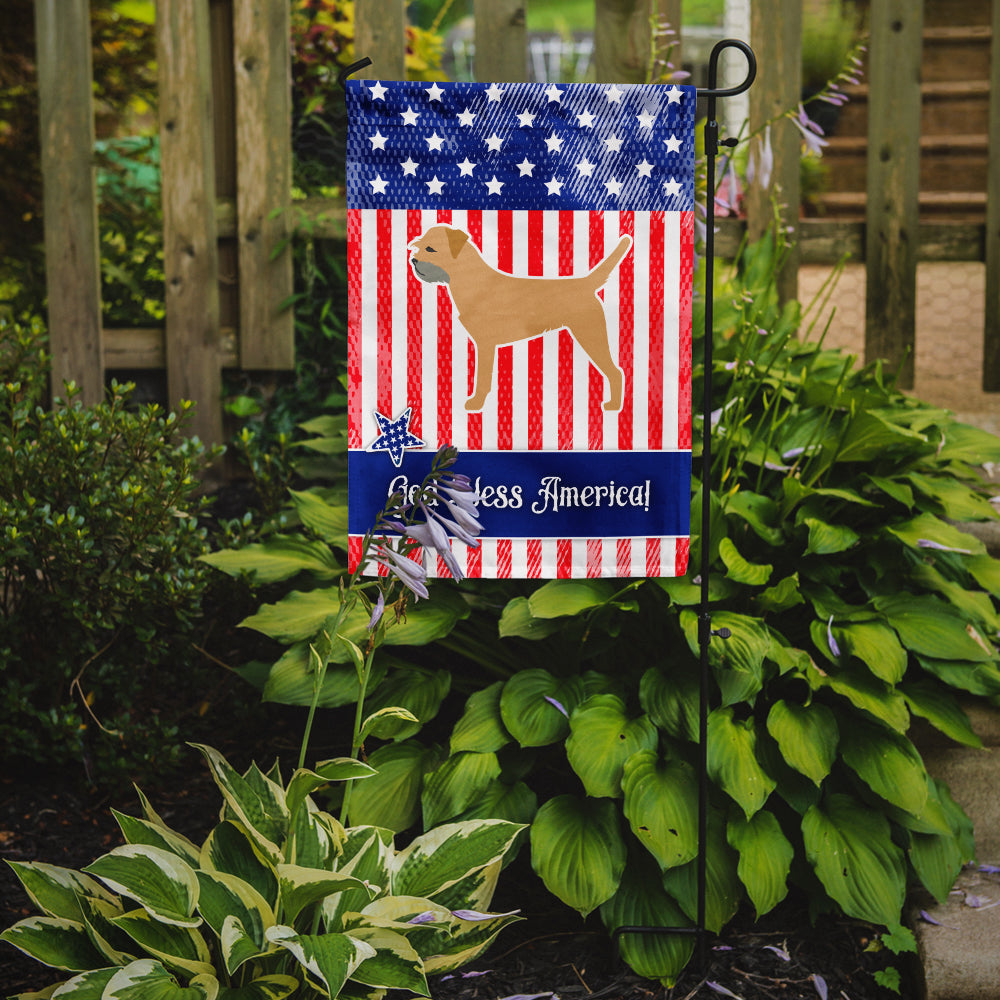 USA Patriotic Border Terrier Garden Flag Mailbox Decorative Yard Banner Outside Patio Artwork for Flower Beds, Garden Size, Multicolor