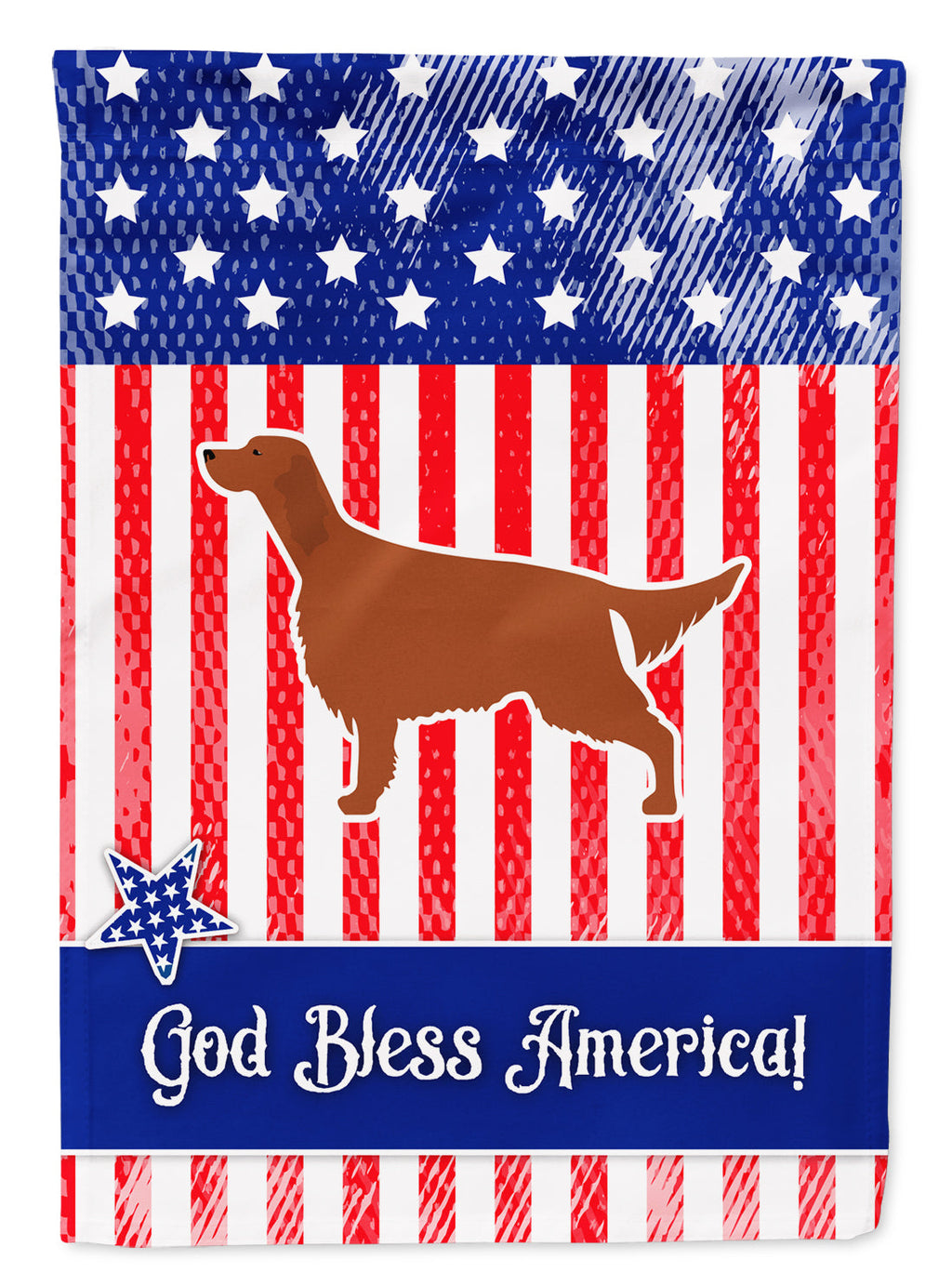 USA Patriotic Irish Setter Garden Flag Mailbox Decorative Yard Banner Outside Patio Artwork for Flower Beds, Garden Size, Multicolor
