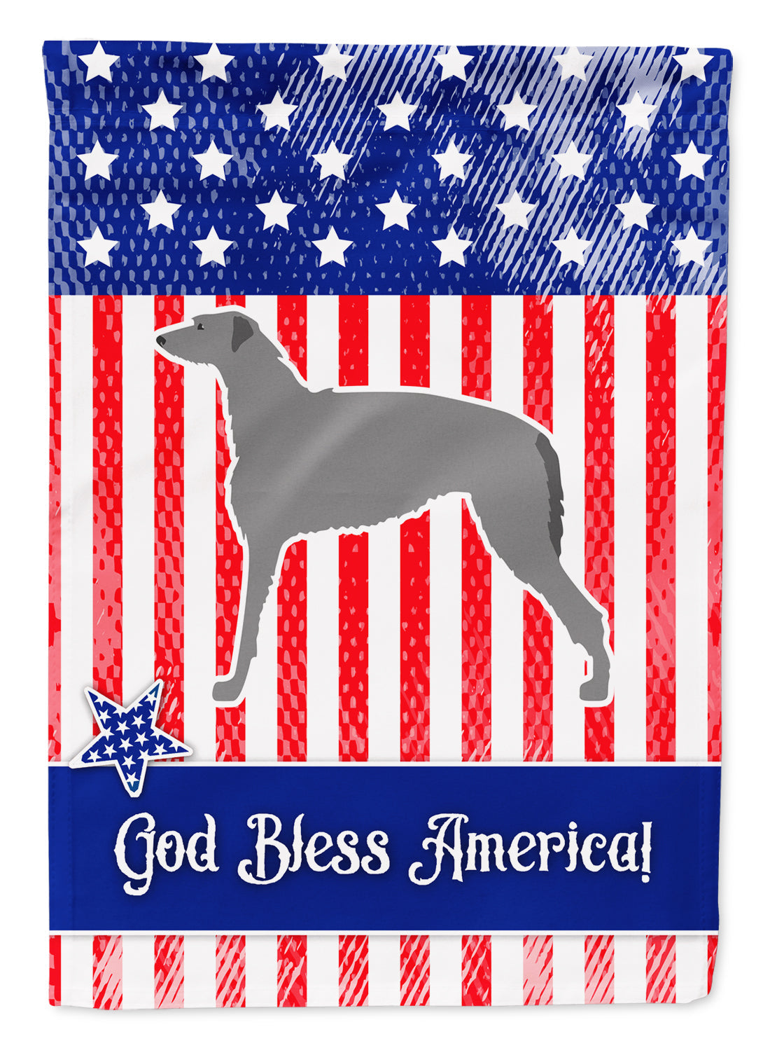 USA Patriotic Scottish Deerhound Garden Flag Mailbox Decorative Yard Banner Outside Patio Artwork for Flower Beds, Garden Size, Multicolor