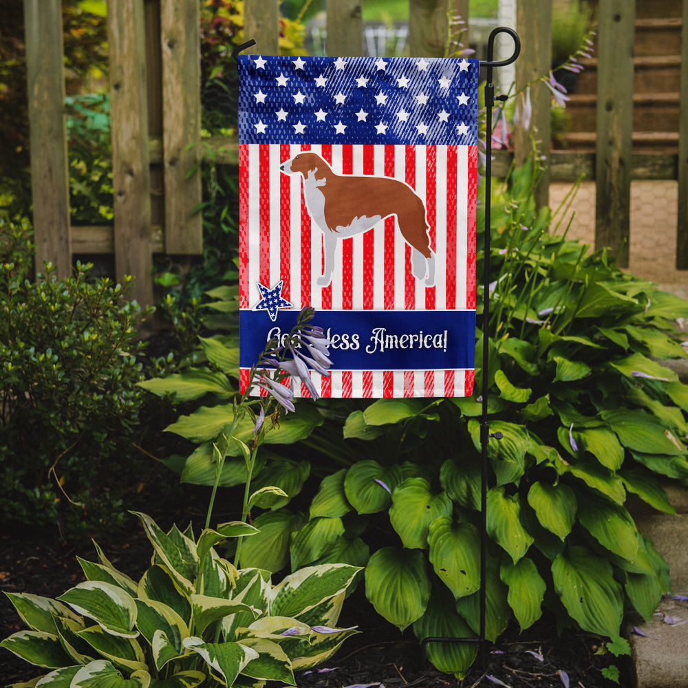USA Patriotic Borzoi Russian Greyhound Garden Flag Mailbox Decorative Yard Banner Outside Patio Artwork for Flower Beds, Garden Size, Multicolor