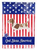 USA Patriotic Basset Hound Garden Flag Mailbox Decorative Yard Banner Outside Patio Artwork for Flower Beds, Garden Size, Multicolor
