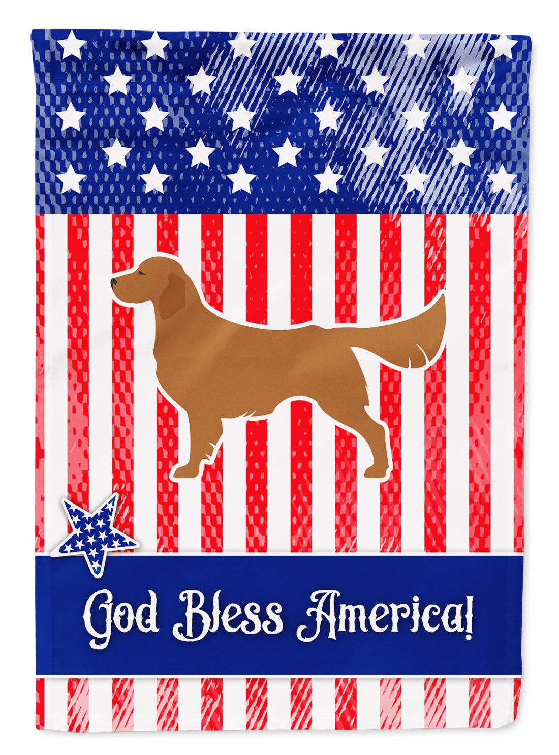 USA Patriotic Golden Retriever Garden Flag Mailbox Decorative Yard Banner Outside Patio Artwork for Flower Beds, Garden Size, Multicolor