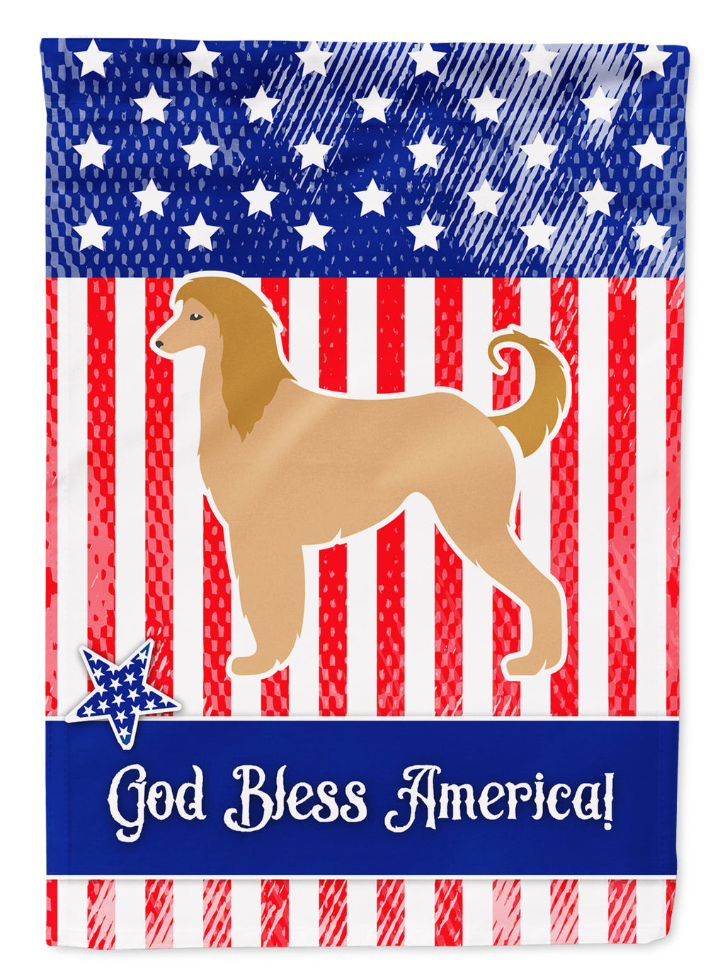 USA Patriotic Afghan Hound Garden Flag Mailbox Decorative Yard Banner Outside Patio Artwork for Flower Beds, Garden Size, Multicolor