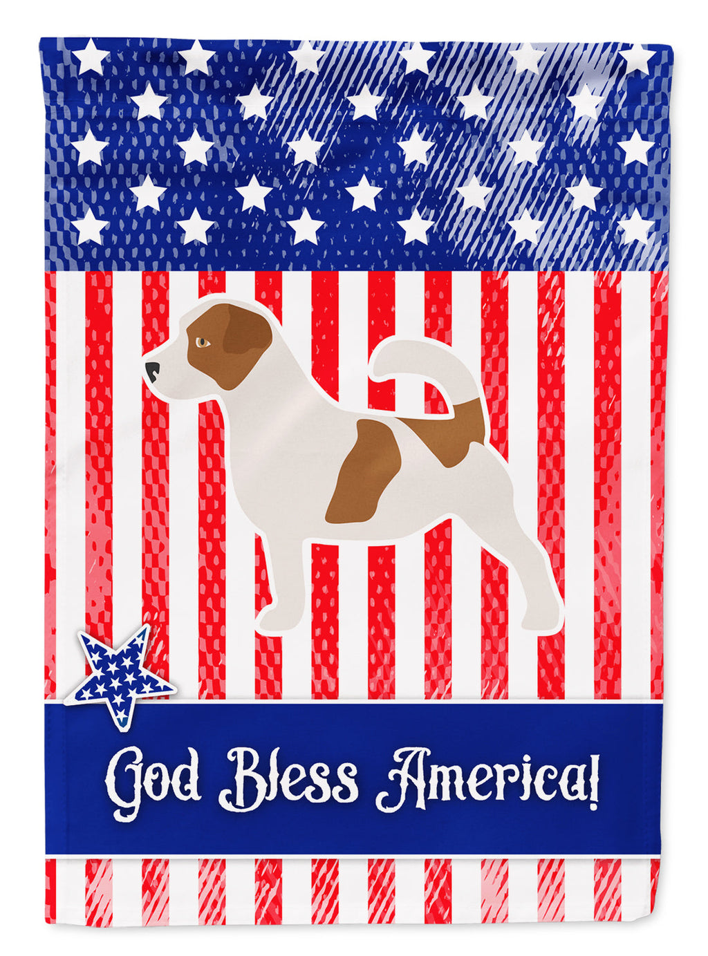 USA Patriotic Jack Russell Terrier Garden Flag Mailbox Decorative Yard Banner Outside Patio Artwork for Flower Beds, Garden Size, Multicolor